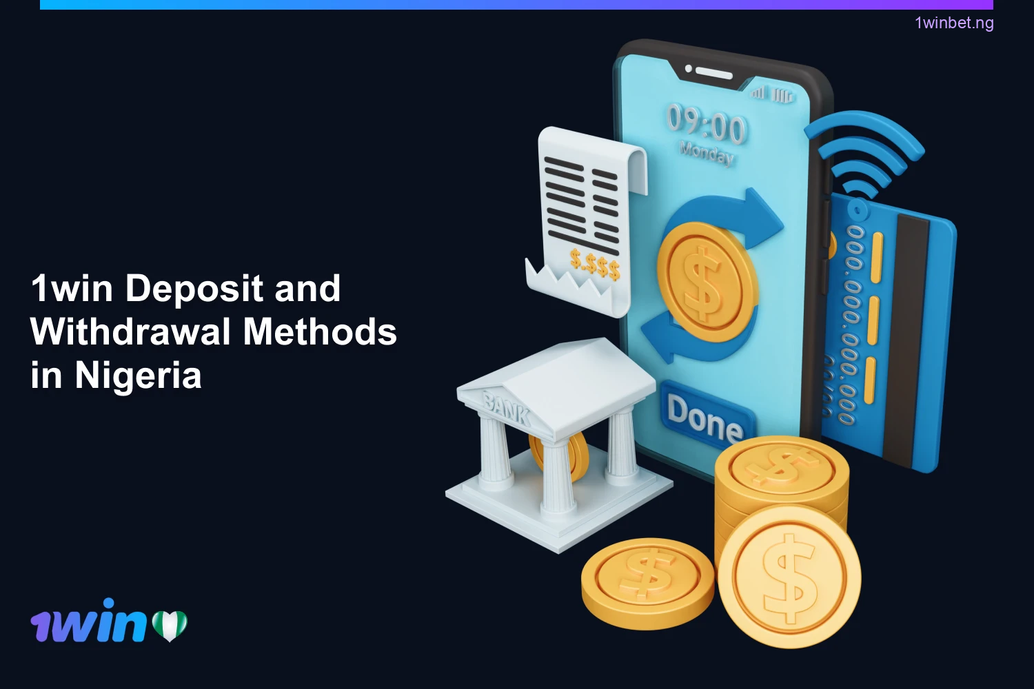 1win provides a fantastic range of payment options for bettors residing in Nigeria.