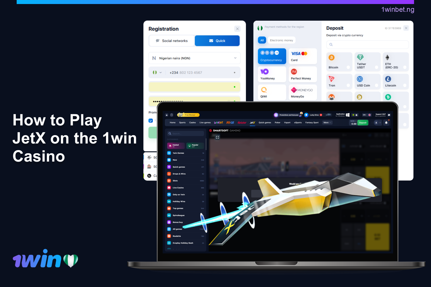Real money gameplay on 1win's JetX is exclusive to registered users.